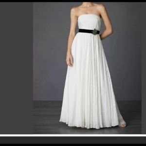 BHLDN Astral gown star silk strapless dress SZ 8